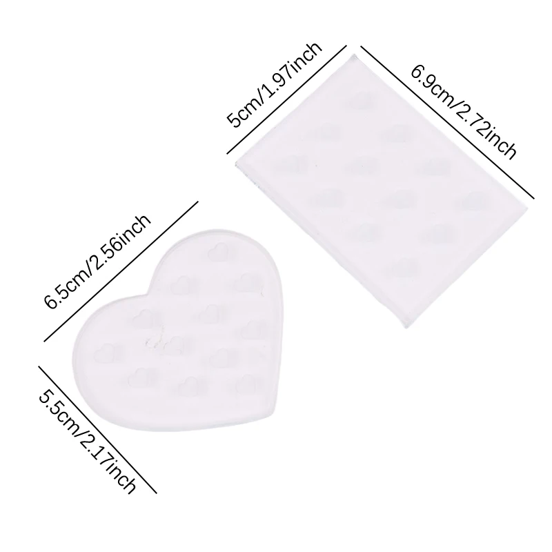 1pcs Heart Glass Gasket False Eyelash Stand Glue Holder Pad Eyelashes Extension Adhesive Pallet Paste Glue Pad Makeup Tool