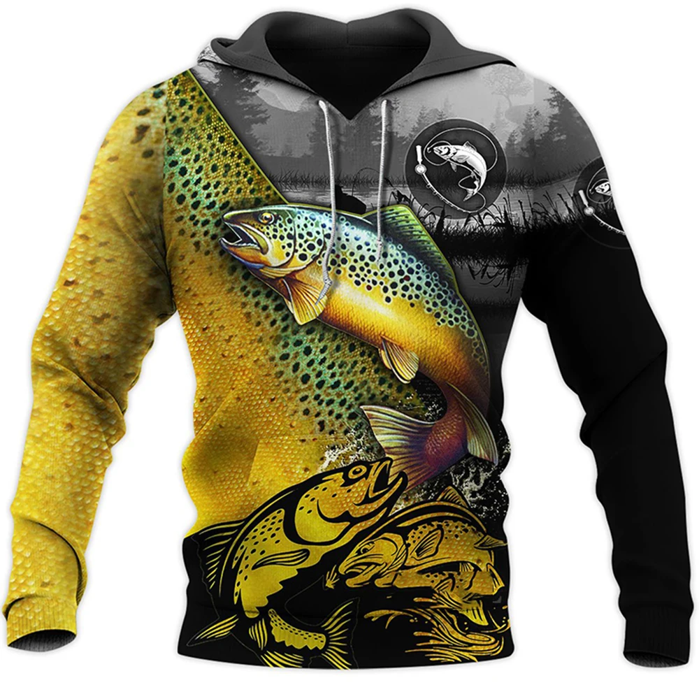 2023 Crap Fishing 3D Print Fashion Hoodie Men Women Harajuku Sweatshirt Pullover Casual Jacket Oversized Hooded