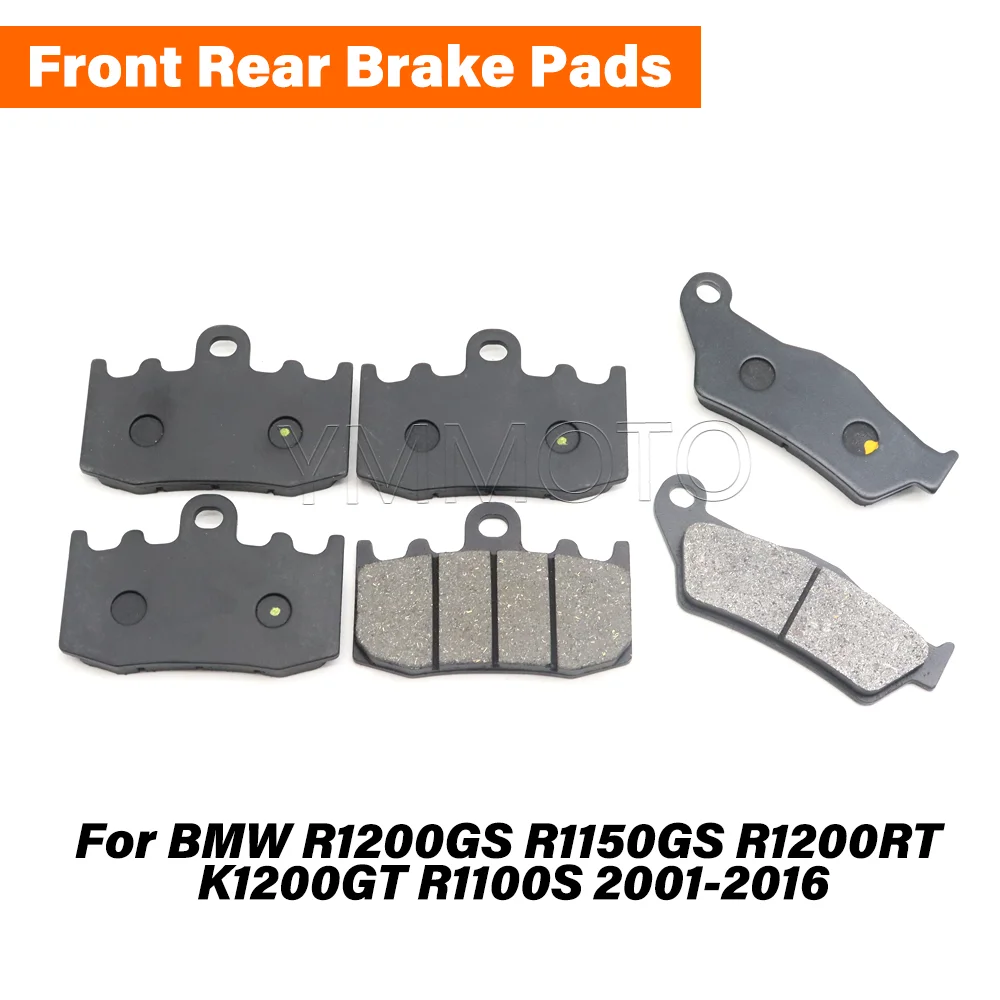 Motorcycle Front Rear Brake Pads For BMW R1200GS R1150GS R1200RT K1200GT R1100S 2001-2016 Brake Pad Set Replacement