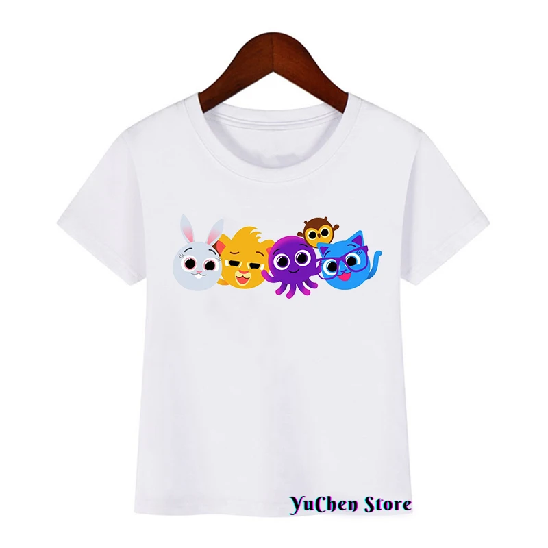 Funny Kids Clothes Tshirt Music Cartoon Print T-Shirt For Boys Fashion Girls T Shirt Cute Boys Girls Universal Clothes