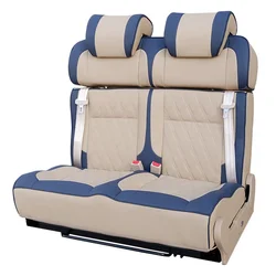 RV Double Seat Double-sided Car Bed Chair personalizzazione del colore schienale regolabile angolo Car Double Bed Seat accessori per Caravan