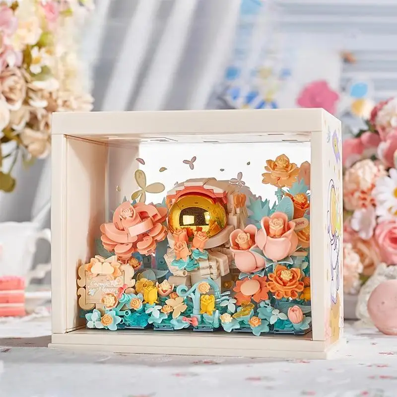 DIY لغز إطار الصورة شجرة زهر الكرز منزل بنة مجموعة الزهور الخالدة عالية القيمة هدية عيد الحب ل