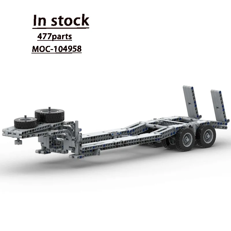 MOC-104958 البضائع المسطحة مقطورة شاحنة بنة نموذج 477 أجزاء الإبداعية الأولاد الأطفال عيد ميلاد عيد الميلاد لعبة هدية #1