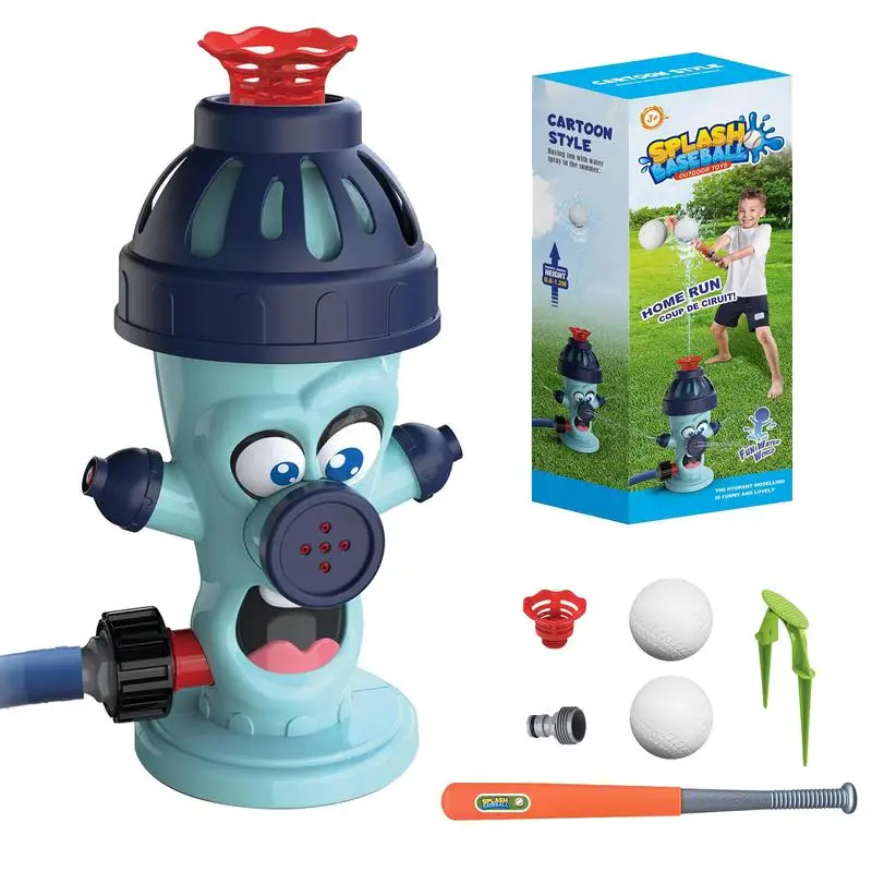 Outdoor Sprinkler For Kids Water Spray Toy With Rotating Nozzle 4 Water Outlets Summer Outdoor Yard Water Toys For Boys Girls