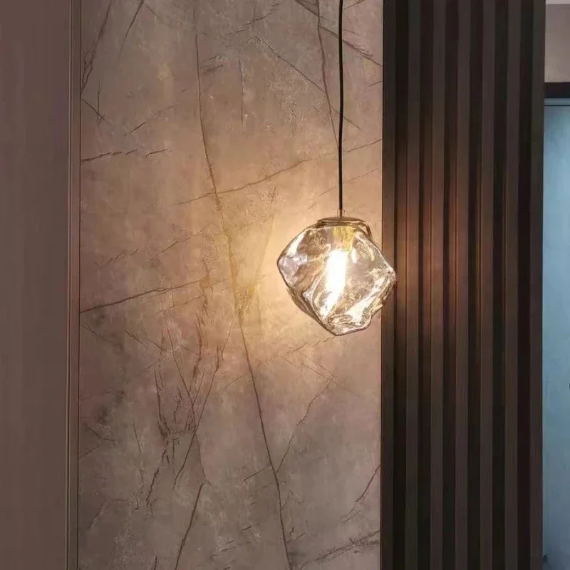 Imagem -03 - Lustres Led Lava com Pingente Lâmpadas Suspensas para Quarto Cabeceira Restaurante Estudo Bar Moderno e Simples Vidro Criativo Iluminação de Luxo