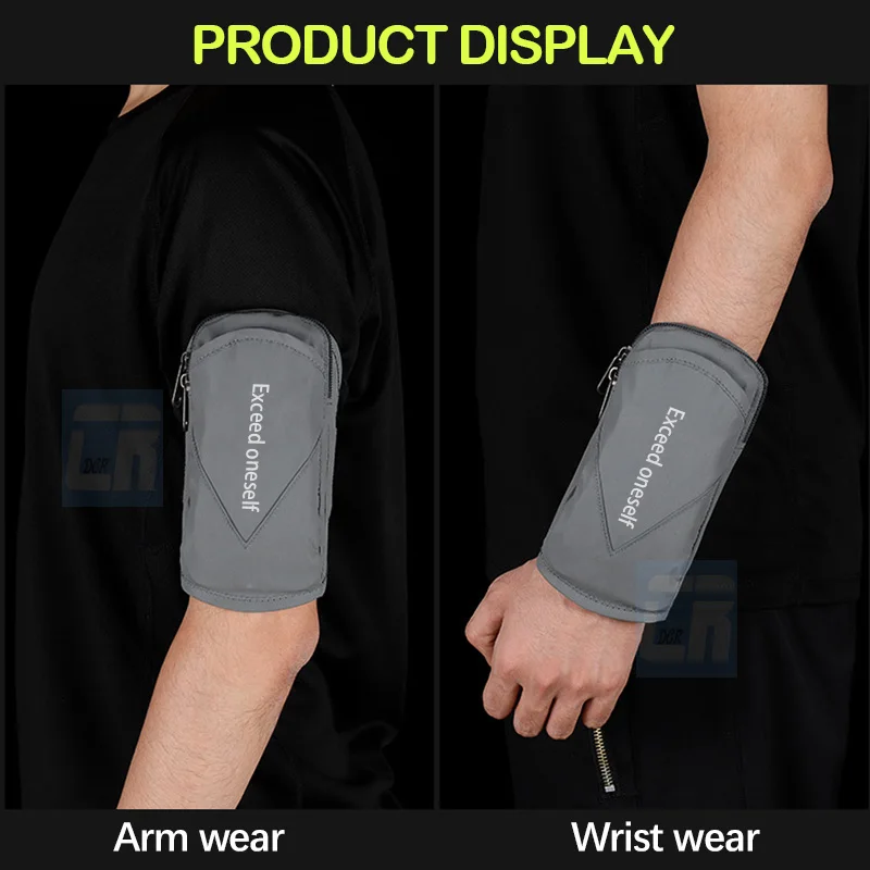 Reflective Outdoor Sport Running Fitness Waterproof Armband Bag For 6.8inch Universal Cell Phone Sport Arm Wrist Pouch Bag Cover