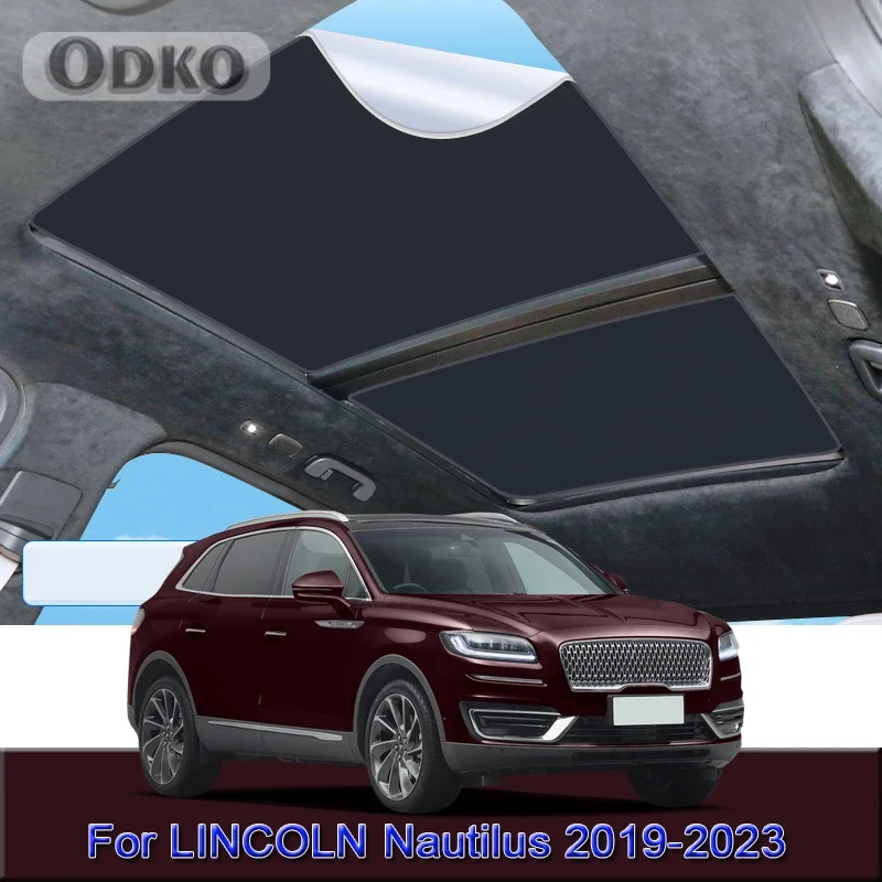 Car Electrostatic Adsorption Sunroof Sunshade Cover For LINCOLN Nautilus 2019-2024 Heat Insulation Skylight Sticker Accessory