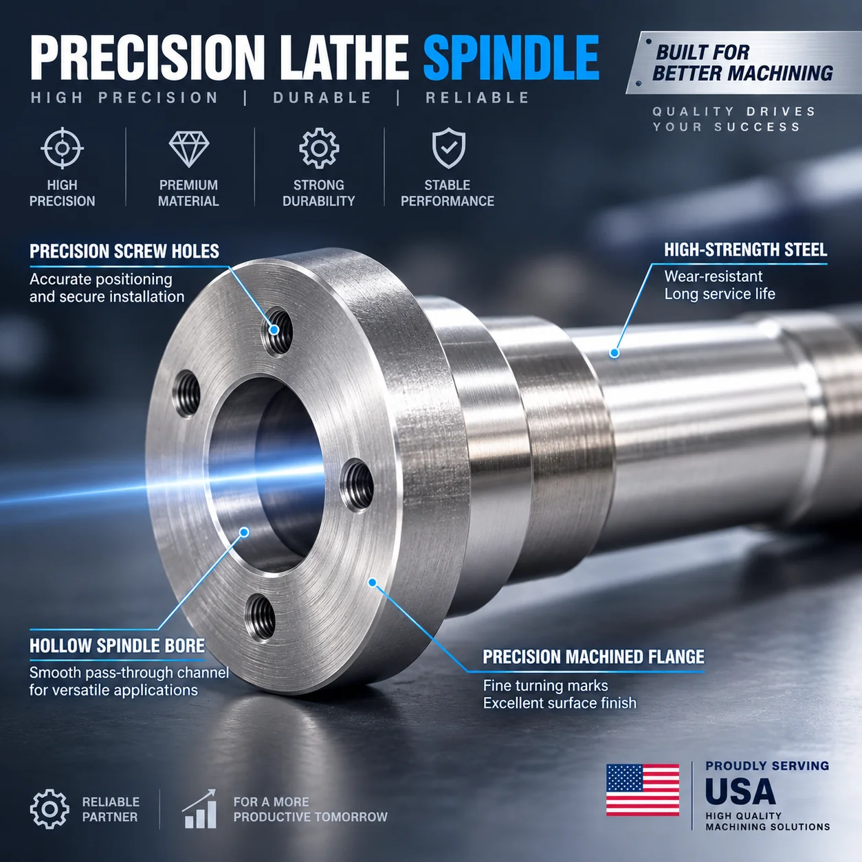 Lathe Spindle MT2 Replacement Spare Part for SIEG C1-041 Grizzly M1015 G0937 SOGI M1 150 MS 1 Mr Meister Compact 7