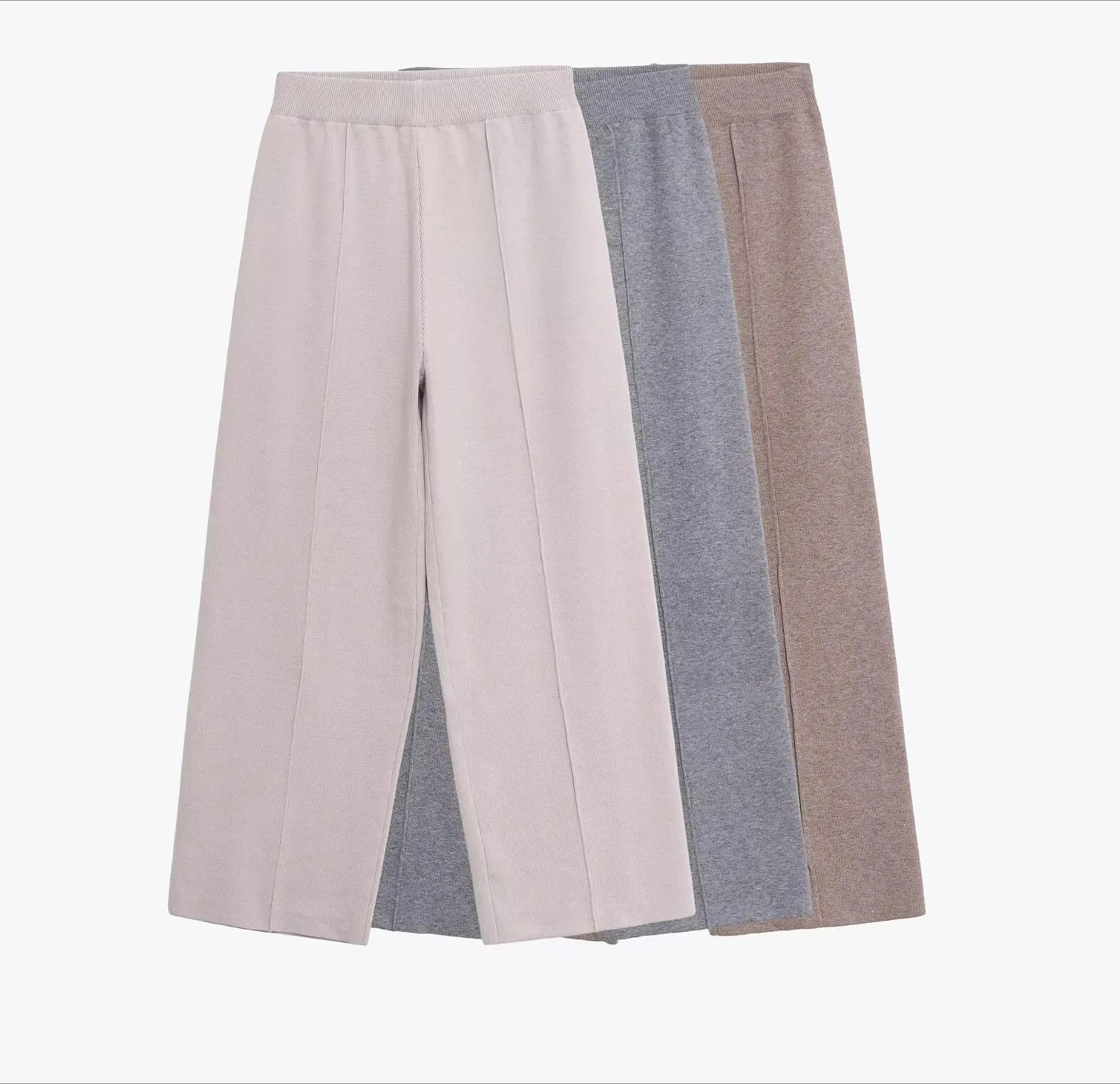 

Эластичные мягкие широкие брюки с высокой талией для женщин, осенне-зимние свободные повседневные брюки, женские спортивные штаны