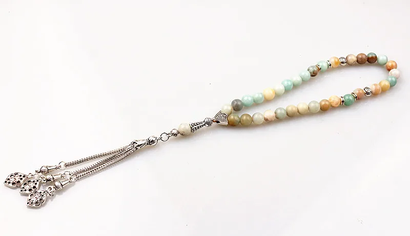 Tasbih Premium Muslim Prayer Beads Made with Natural Stone Beads for Daily Misbaha and Meditation