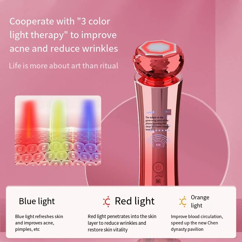 RF EMS microcurrent chauffage compresse froide nutrition Import Export tira rajeunissement de la peau enlever les rides photon Therapy massage des yeux du visage multifonction Beauty meter