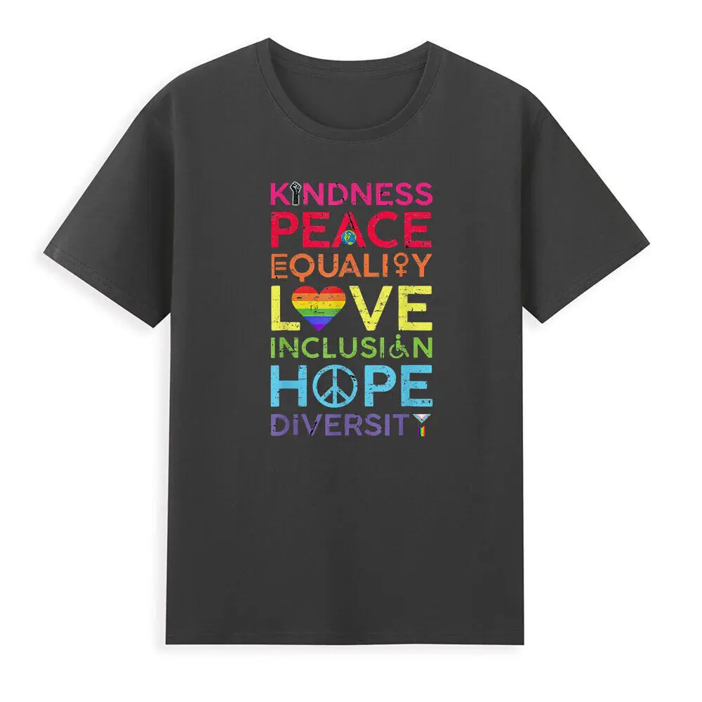 Kindness Peace Equality Love Inclusion Hope Diversity Funny Saying Retro T-Shirt