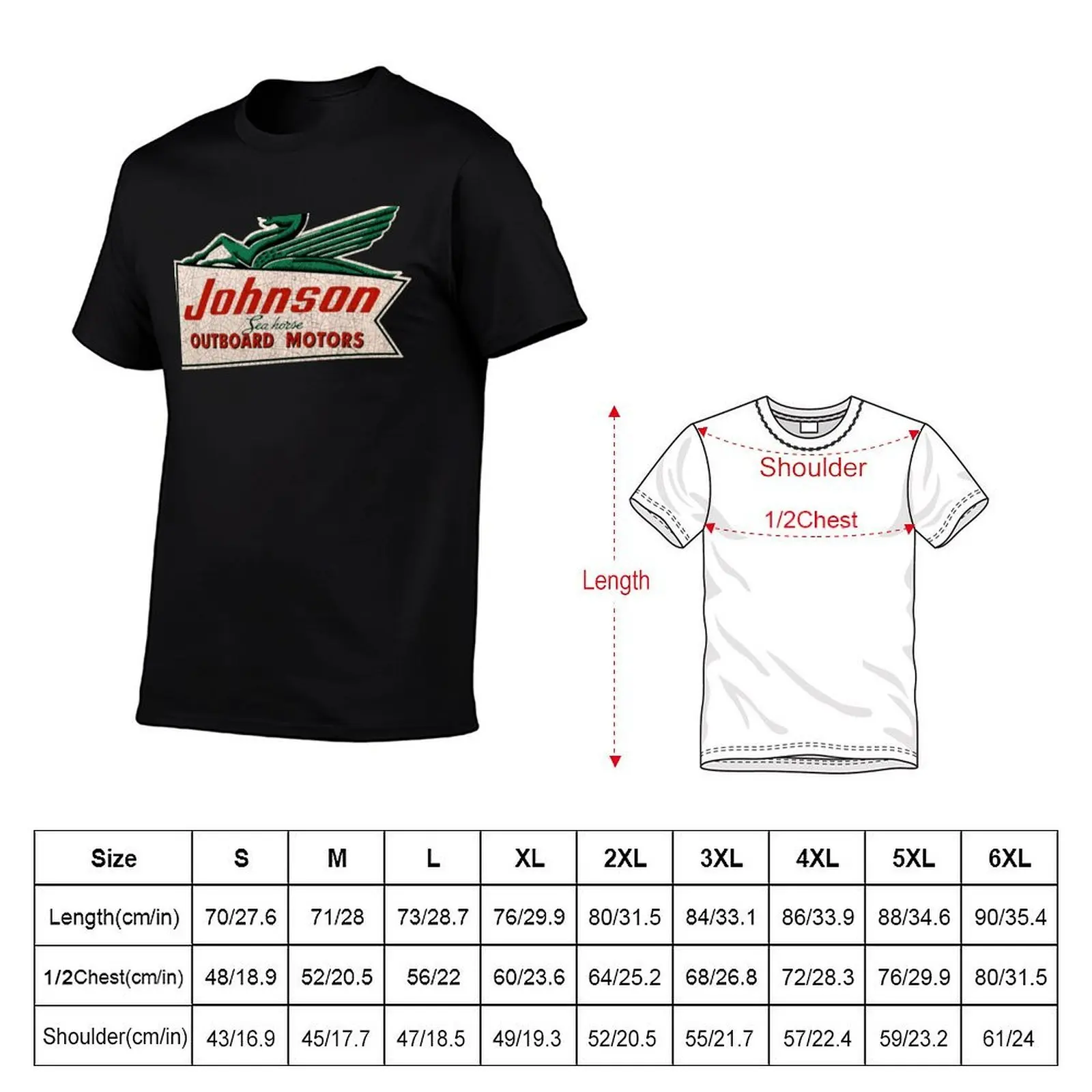 JOHNSON VINTAGE OUTBOARD MOTORS USA T-Shirt mens graphic t shirts t shirt man cotton cotton t shirt pack T-shirt
