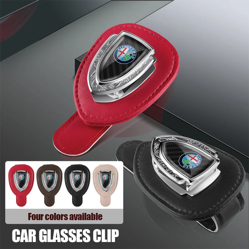 Car Lenses Holder Glasses Case Ticket Card Clamp For For Alfa Romeo Giulietta GT 159 147 156 Mito Brera Giulia Auto Accessories