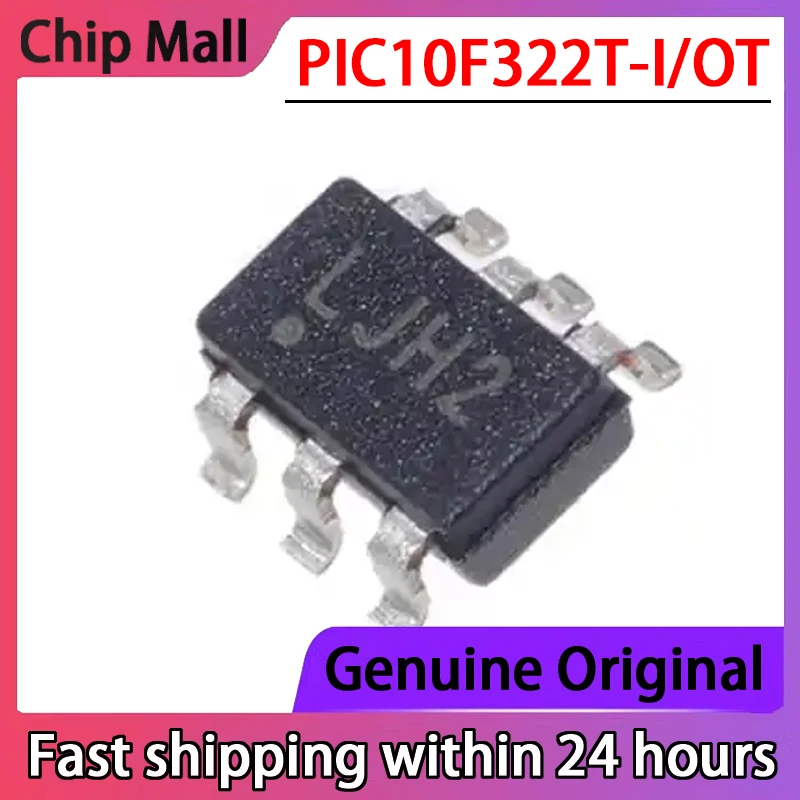 5PCS New Original PIC10F322T-I/OT Screen Printed LJ * * 8-bit Microcontroller - MCU SOT23-6