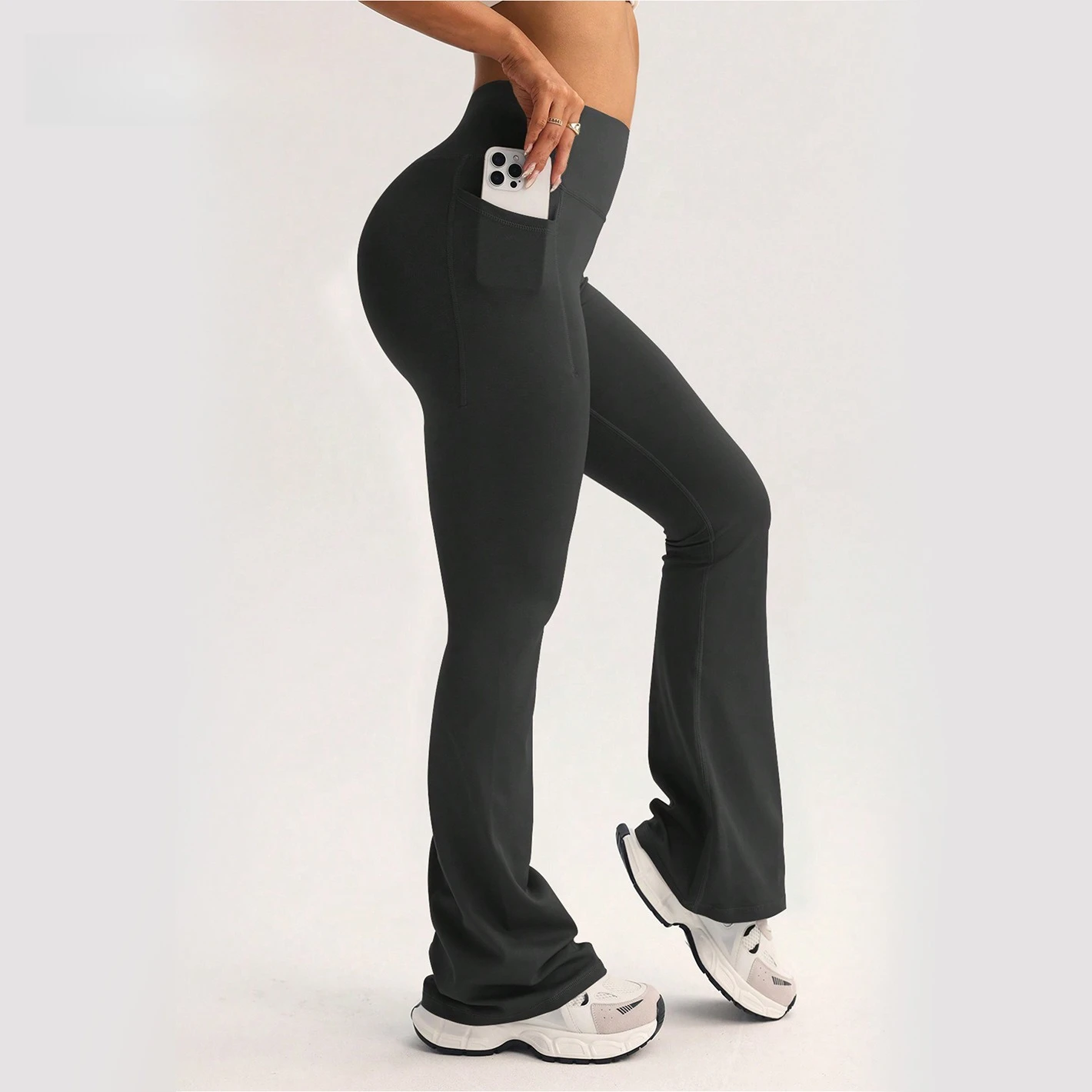 Women High Waist Wide Leg Flare Yoga Pants No Camel Toe Spring Summer Outdoor Casual Fitness Workout Leggings