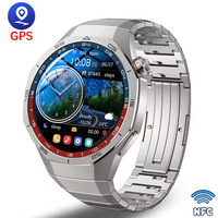 New NFC Smart Watch Men 466*466 HD Screen Heart rate Bluetooth Call IP68Waterproof Blood Sugar Smartwatch For Huawei Watch 5 Pro