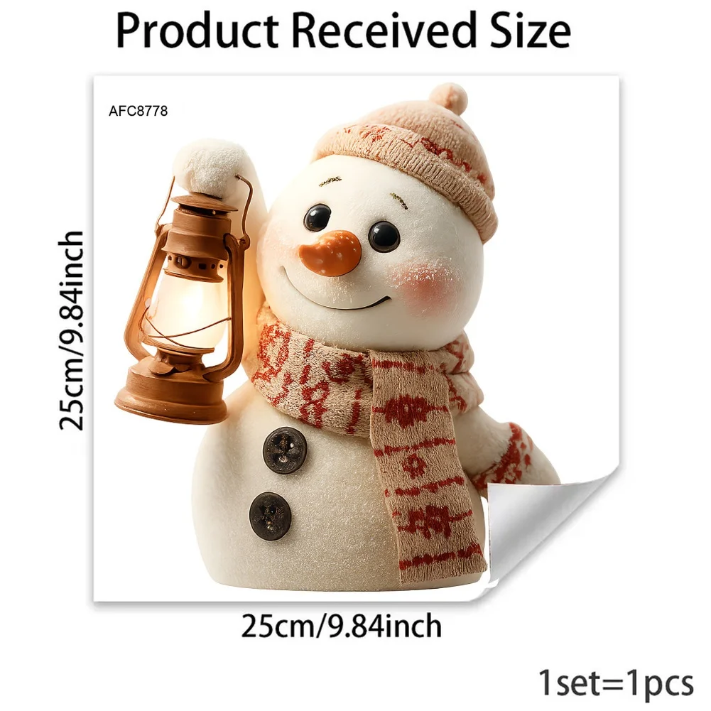 Christmas Snowman Cling Decals Removable PVC Wall Stickers For Living Room Window Festive Home Xmas Party Holiday Decor Ornament