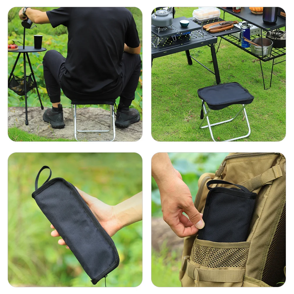 

Folding Camping Stool Portable Lightweight Aluminum Alloy Compact Foldable Fishing Chair Outdoor Garden Bench Folding Chair