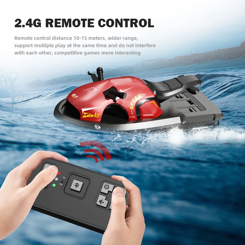 Mini Rc Boat Children Toys 2.4G Racing Highspeed Motorboat Remote Control Boats Sailing Model Waterproof Outdoor Games Kids Gift