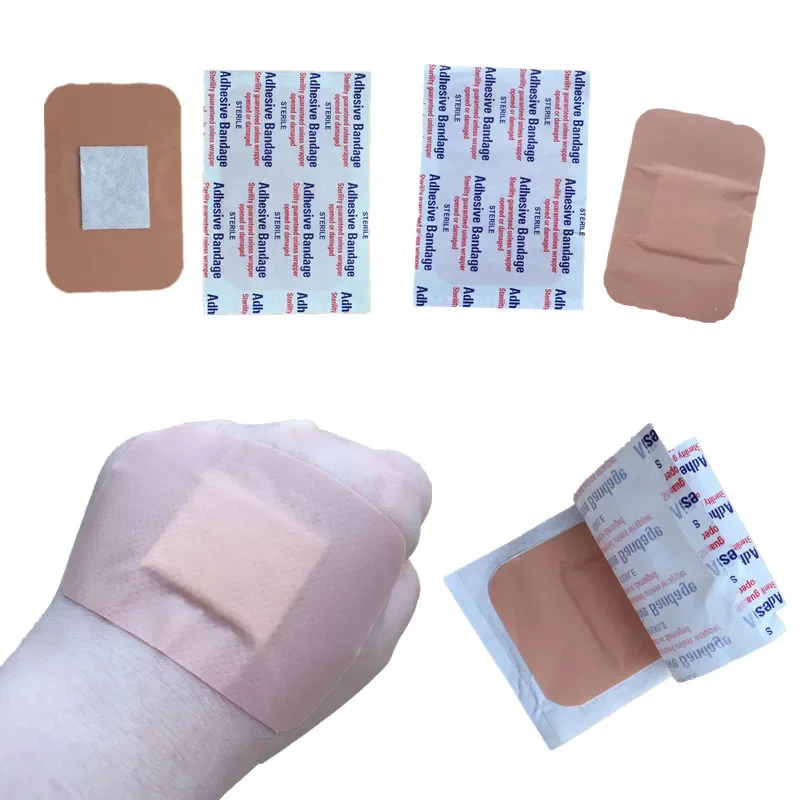 50pcs/set Large Band Aid Skin Wound Dressing Patch 76*51mm Heel Patch Tape for Women Girls Waterproof Plaster Adhesive Bandages