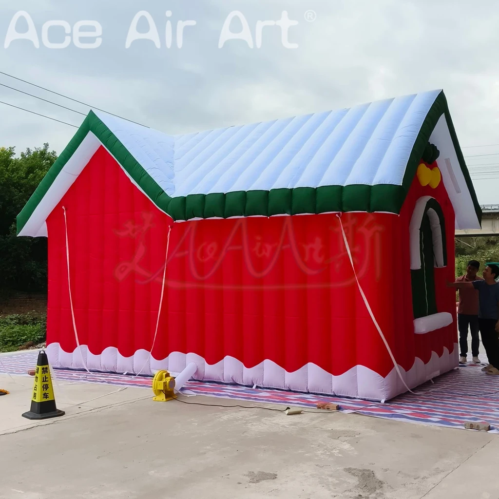 Inflatable Christmas Houses Santa Claus Christmas Advertising Inflatable Santa Grotto Tent for Event Decoration