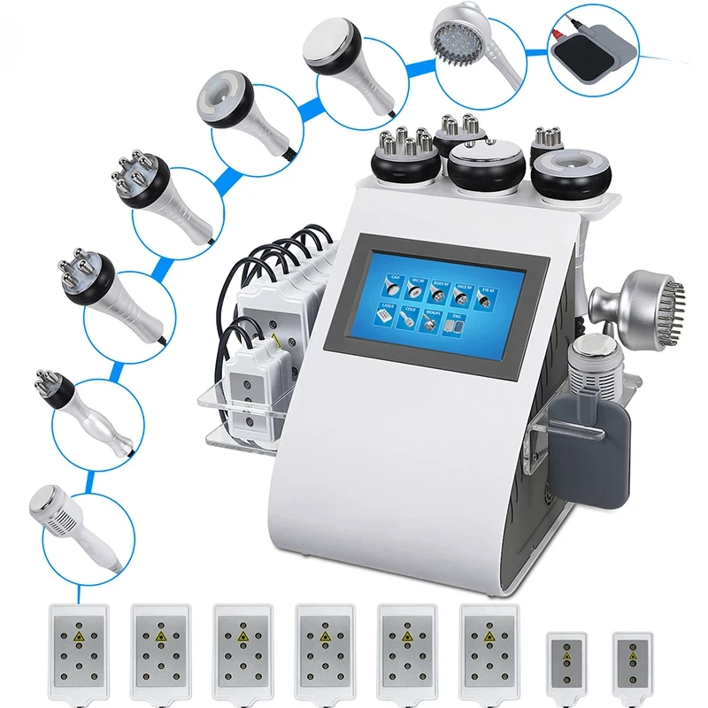 Máquina de cavitación 9 en 1 para adelgazamiento, dispositivo de radiofrecuencia para Lifting de la piel, quemador de grasa corporal, más nuevo