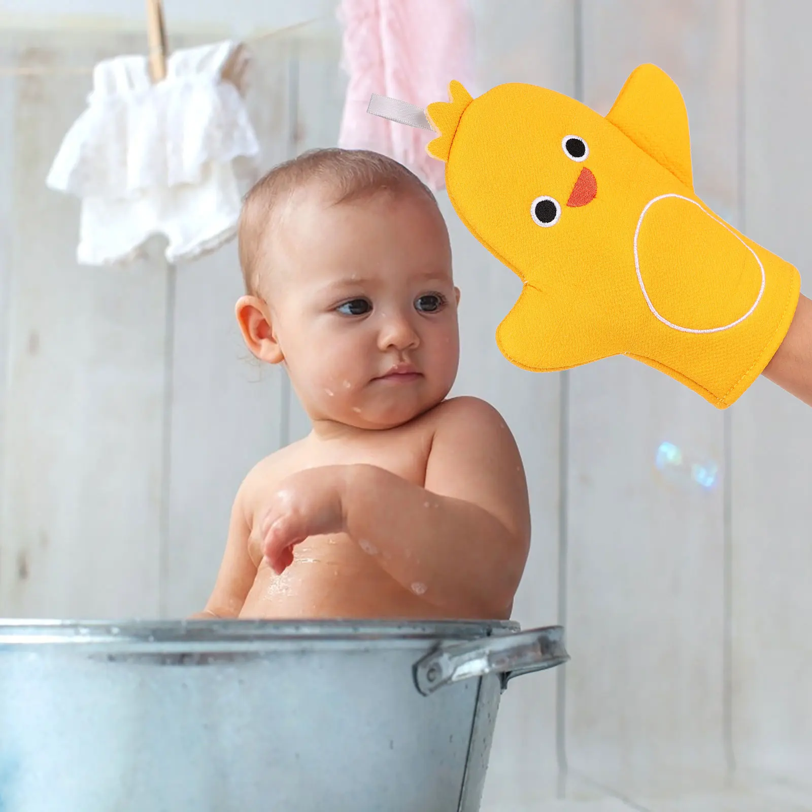 

Cotton Bath Gloves Cartoon Baby Kids Toddler Travel Tool Bathroom Accessories Self Tanner Mitt Rubbing Towels Exfoliating Body