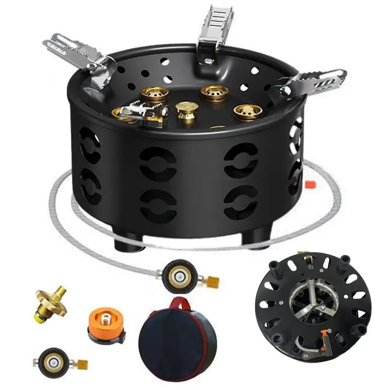 

Windproof Backpacking Stove 7-core Windproof Backpacking Stove With Strong Firepower Portable Stove Burner For Outdoor