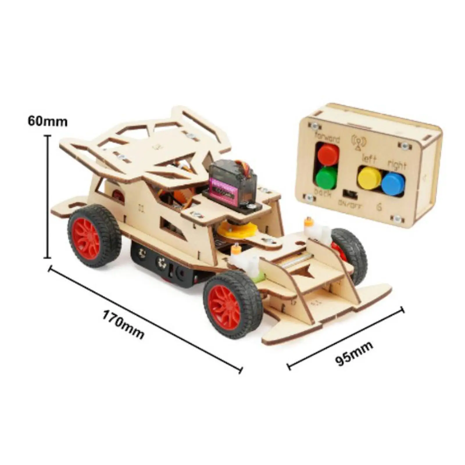 RC Car Toy Wooden Science Kits Educational Teaching Materials Early Learning for