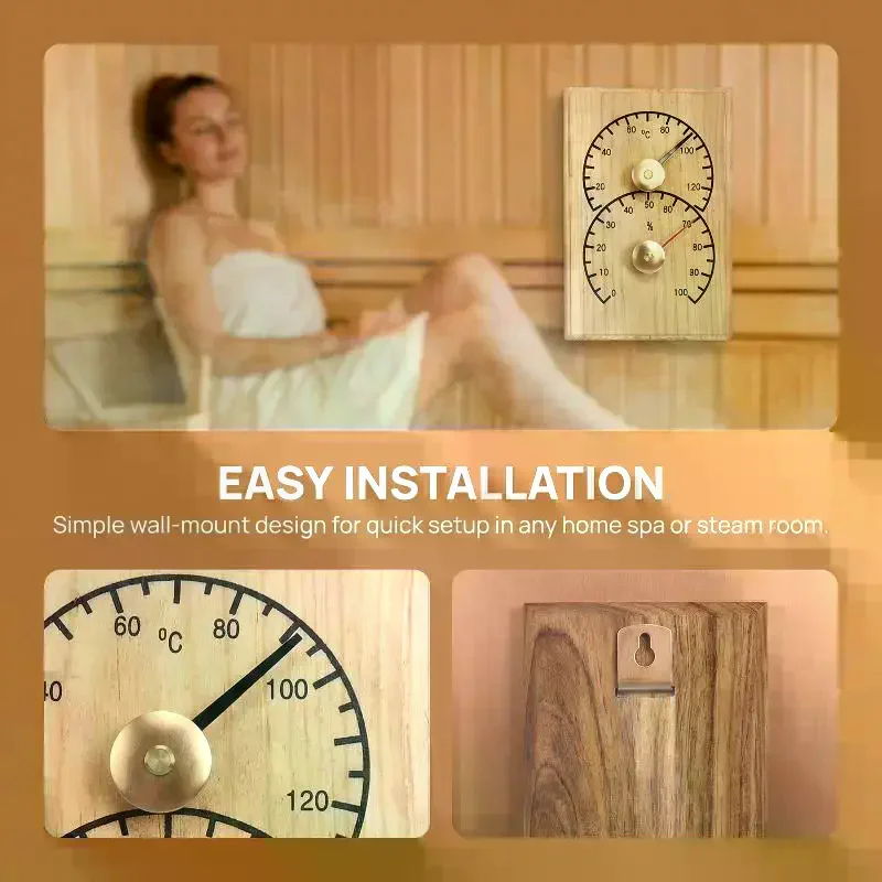 Metal Sauna Thermometer Replacement Fast Installation Reliable Bath Room Accessory for Accurate Temperature Reading