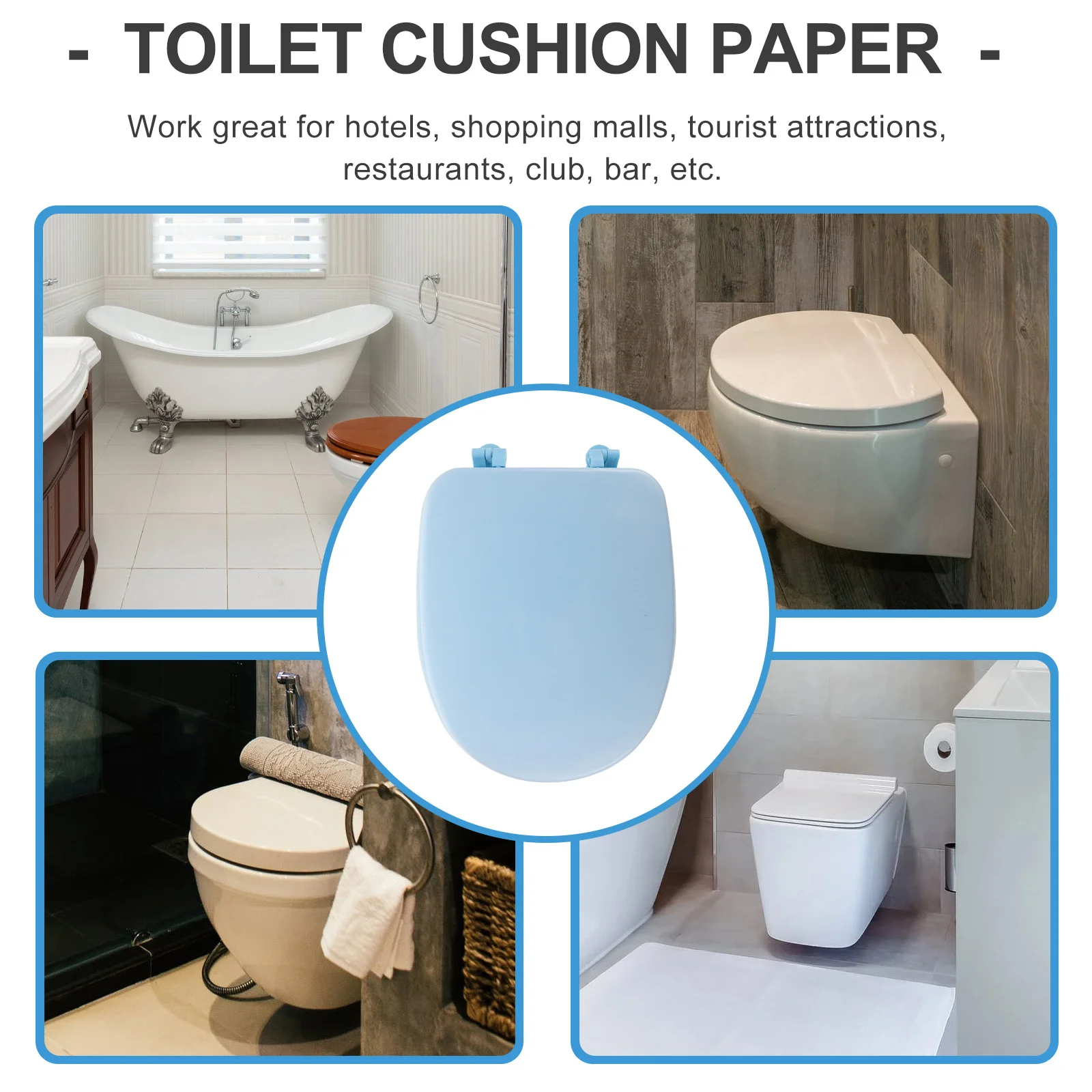 

Toilet Seat Replacement Part Soft Foam Lid Universal Fit for Most Toilets Comfortable Smooth Surface Bathroom Essential