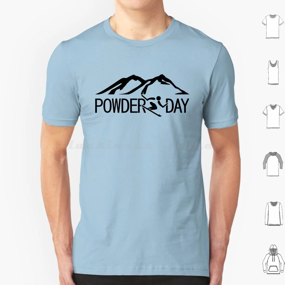 Powder Day-Camiseta de la patrulla de esquí para hombre y mujer, Camisa de algodón con estampado artesanal, esquí de nieve, esquiadores, deportes de invierno, Montañas Blancas