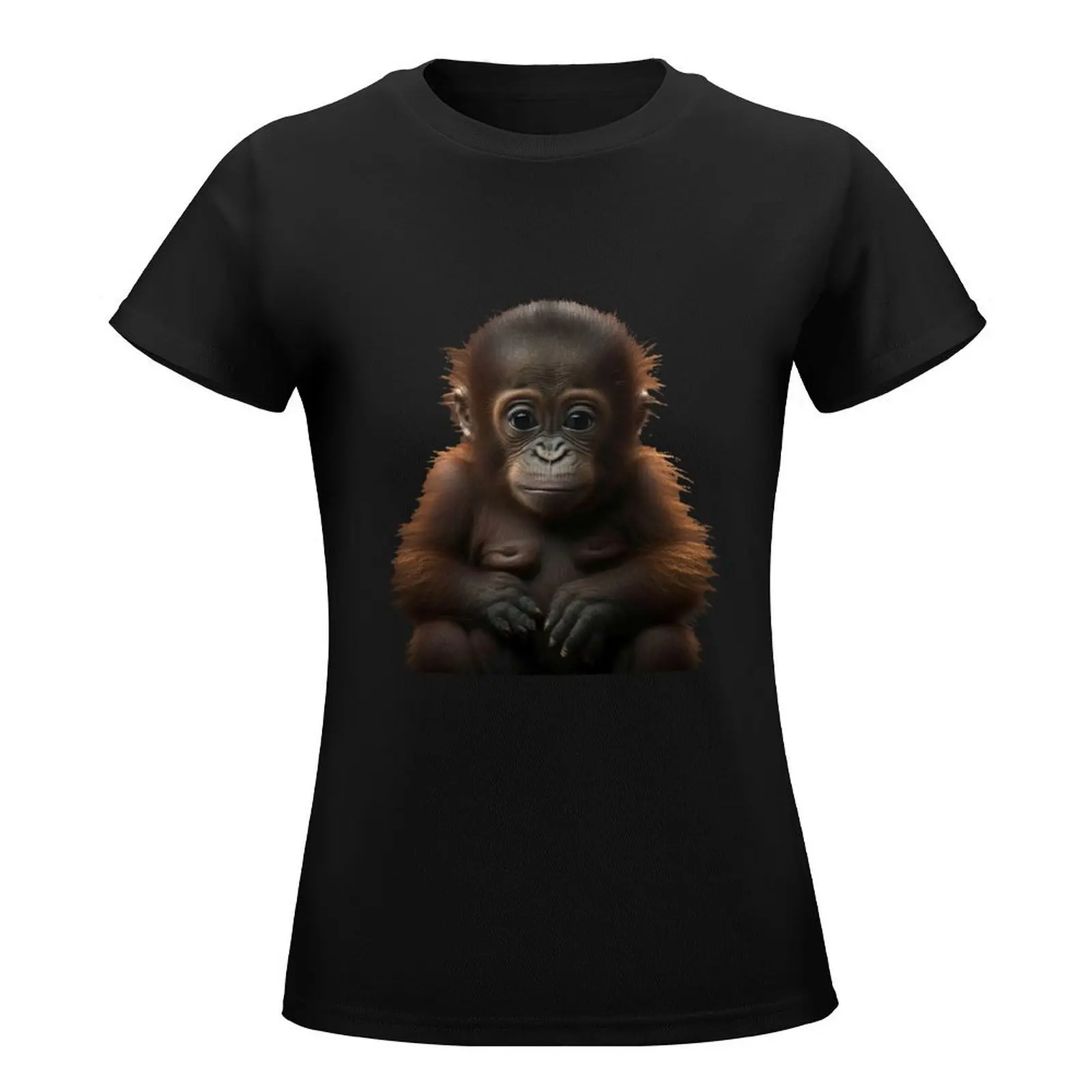 Baby Orangatang Cute Smart Baby Ape T-shirt summer tops hippie clothes t shirts for Women loose fit