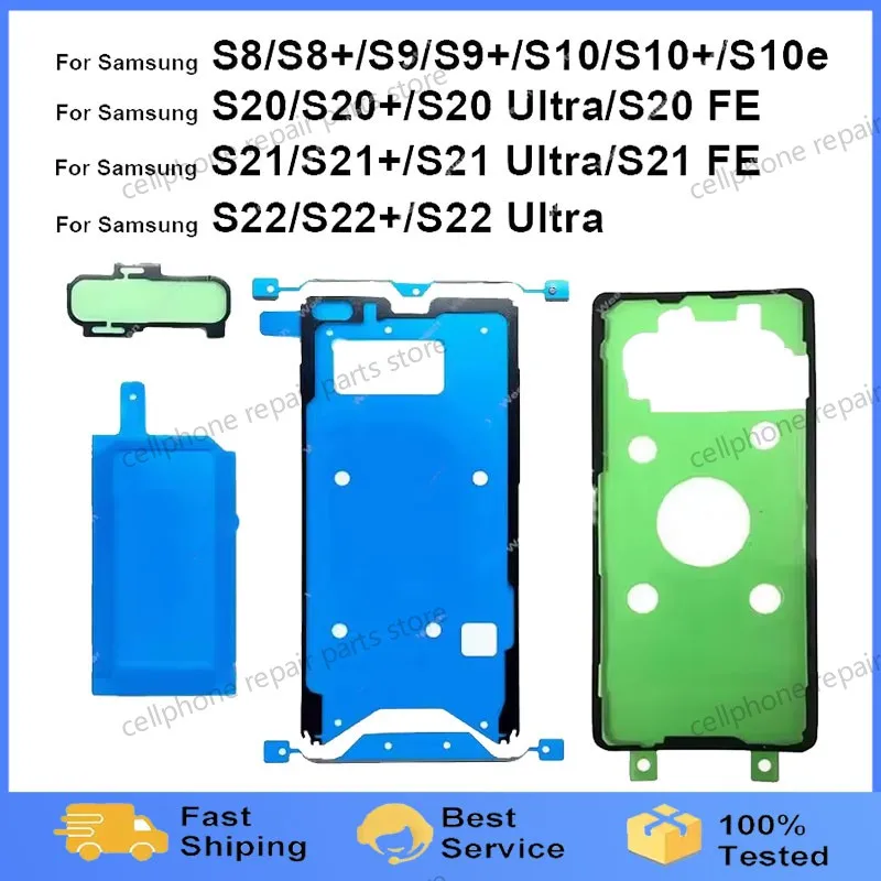 

Полный набор водонепроницаемых клеев для Samsung S8 S9 S10 S20 S21 S22 Plus Ultra S21FE ЖК-экран, задняя крышка батарейного отсека, наклейка, клейкая лента