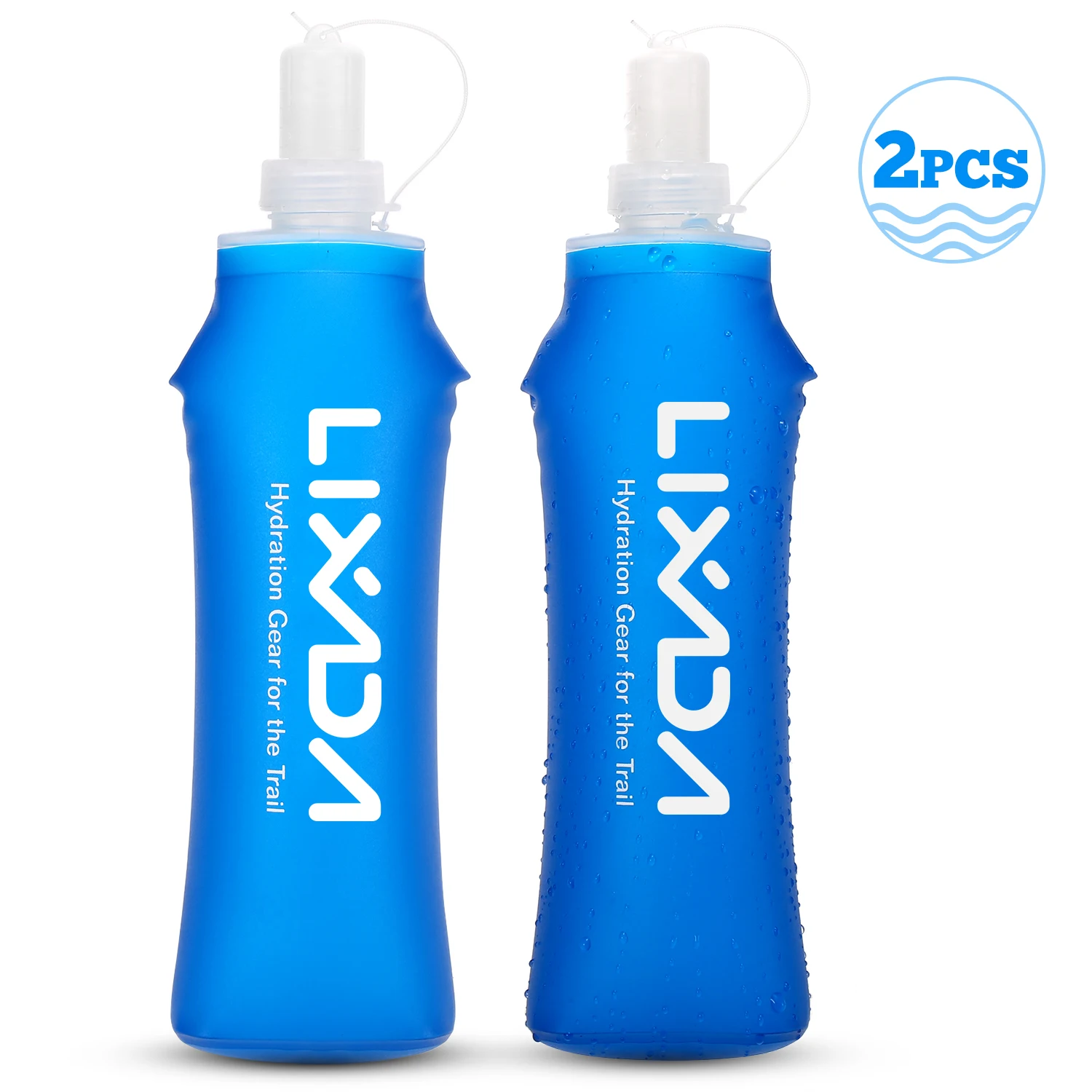 Lixada 1/2 szt. 500mml 300ml Outdoor Sport Camping bieganie rower sportowy miękka butelka na wodę składana miękka kolba TPU torba na wodę