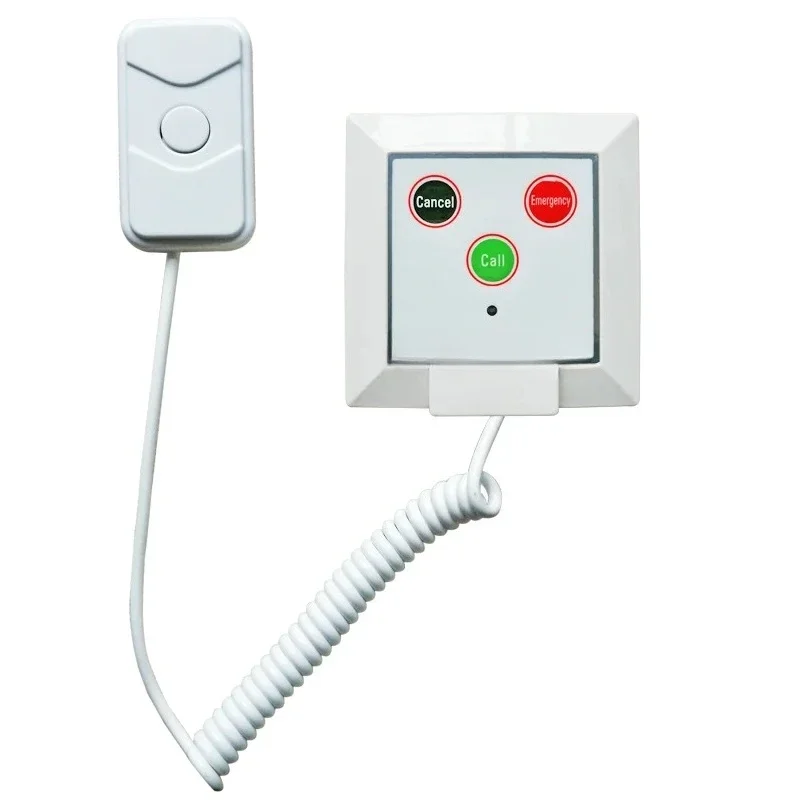 Buzzer Wireless Nurse Call Light System Nurse Home 2 Door Alarm with 6 Pull Cord Buttons