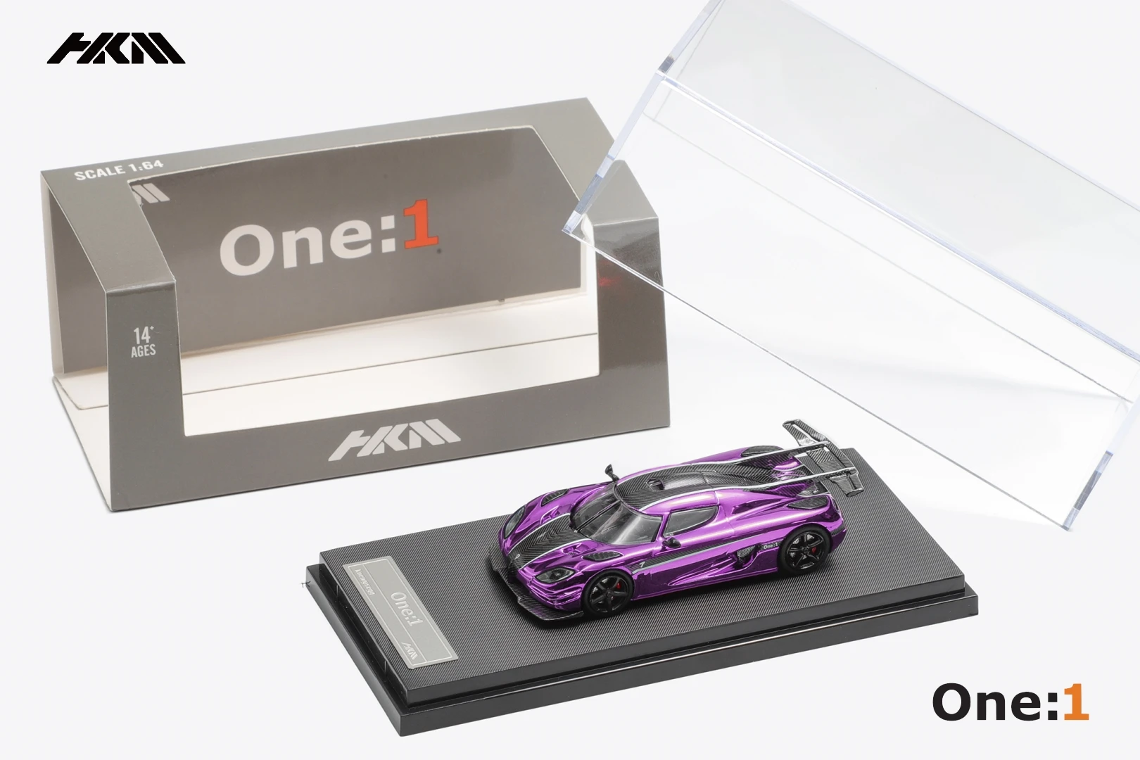 **Preorder**HKM 1:64 Agera One:1 Half Carbon Chrome Model Car