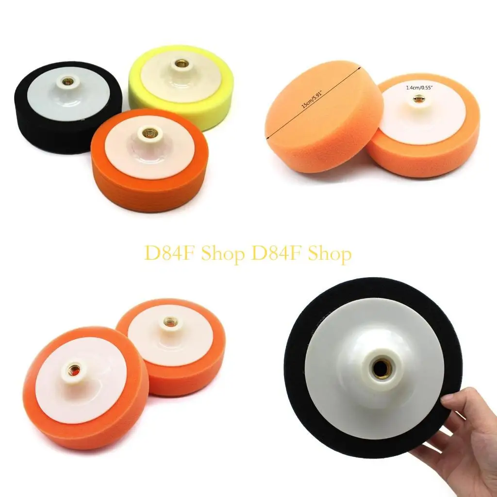 

D84F Пакет из 3 губчатых прокладков 6 -дюймовых 150 мм полировки дисков мягкая пена