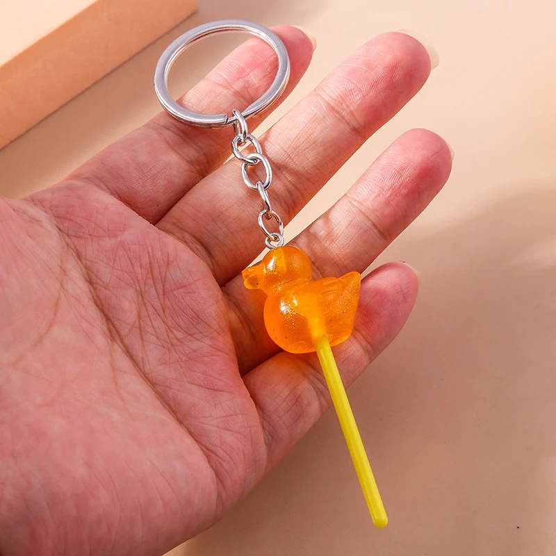 Aihua 40 Farben Süße Süßigkeiten Lutscher Schlüsselanhänger Nachahmung Lebensmittel Zucker Schlüsselanhänger Frauen Mädchen Tasche Anhänger Schmuck Geburtstagsgeschenke – Detail 12