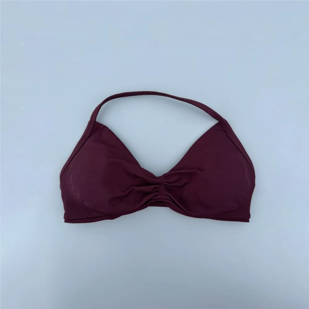 Sports Strappy Bra Yoga Underwear Women Gym Top Running Exercise Backless Bra High Support Active Wear Fitness Workout Halter image 5