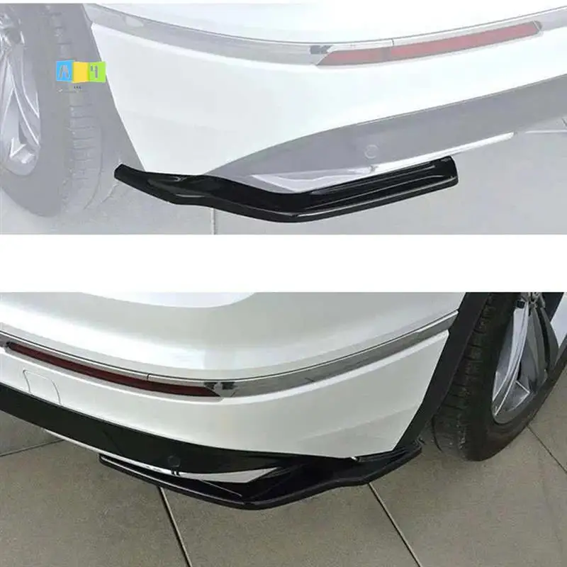 

A04E-Car Rear Bumper Lip Side Splitters Flaps External Trim For VW Tiguan R-Line 2017 2018 2019 Rear Bumper Spoilers