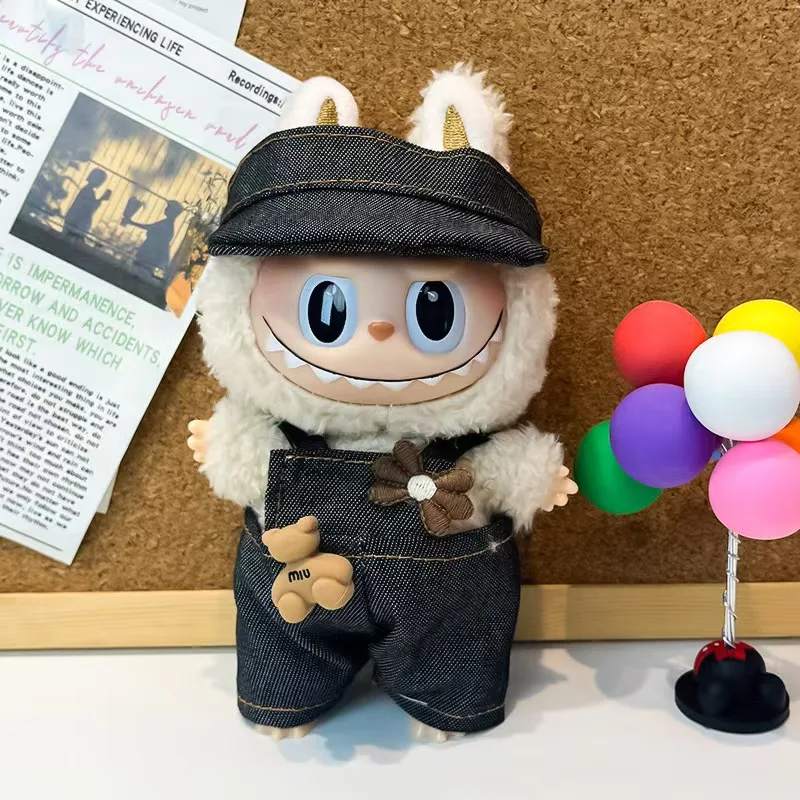 4.0 몬스터즈 핀 러브 시리즈 라부부 인형용 역삼각형 옷 어부 작업복 바지 모자 신발 15 17cm 의류