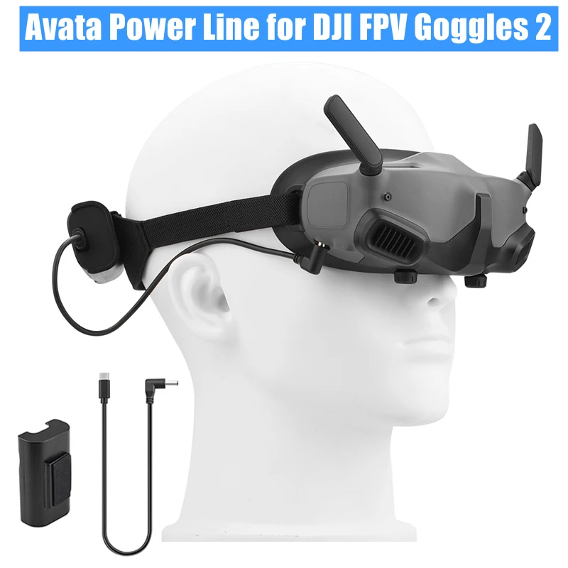 Para DJI Goggles 2 Cable de alimentación línea de carga suministro conectar batería resistencia al desgaste antienvejecimiento para DJI Avata Drone accesorio