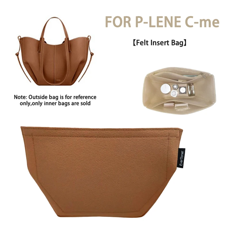 EverToner Felt Insert Bag For P i LENE C i me Liner Bag Felt Cloth Makeup Bag Support Travel Portable Insert Purse Organizer