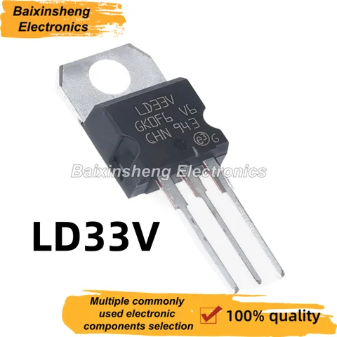 10PCS NEW 100% quality LD33V LD1117V33 3.3V  TO-220 Voltage stabilizing transistor