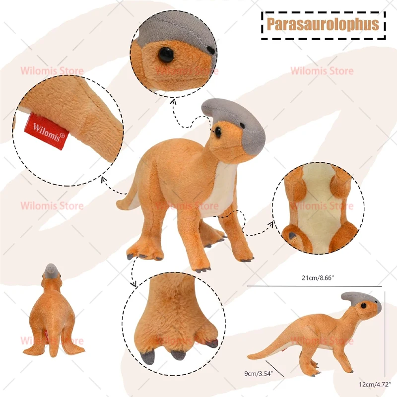 

Simulation Dinosaur Plush Toy Baby Parasaurolophus Stuffed Animal Spinosaurus Tyrannosaurus with Egg Soft Doll Children's Gift
