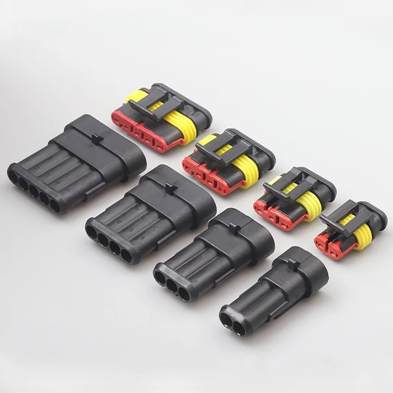 1/5/10Sets 1P 2P 3P 4P 5P 6Pins Way AMP 1.5 Super seal Waterproof Electrical automotive Wire Connector Plug for car Motorcycle