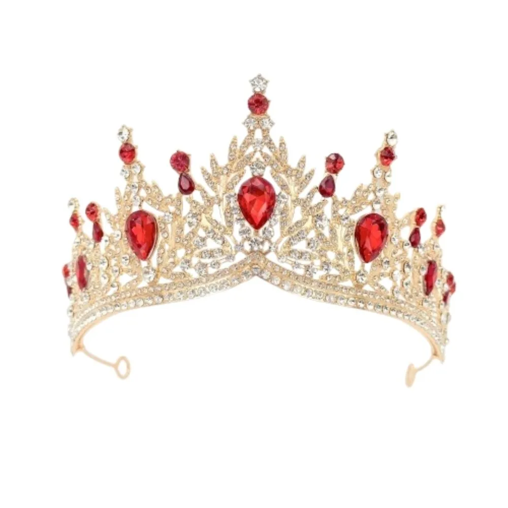 

Hair Jewelry Water Drop Crystal Tiara Shiny Ornament Elegant Princess Crown Luxury Vintage Baroque Queen Tiaras Wedding