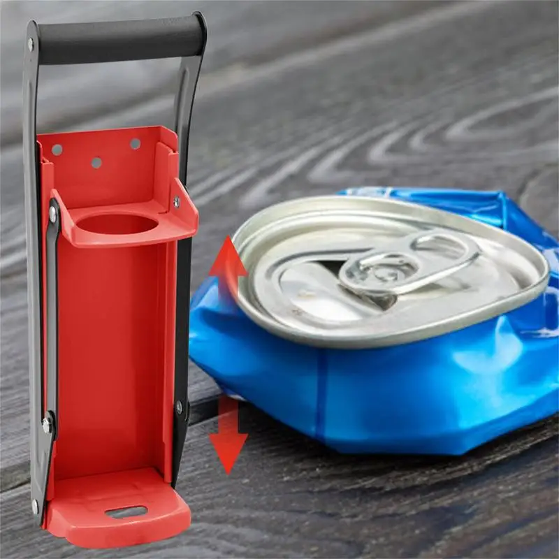 Can Press Crusher Recovery Tool Wall Mounted Beer Can Opener Metal Can Crusher Bottle Opener Heavy Duty Steel Smasher Kitchen